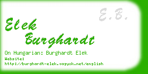 elek burghardt business card